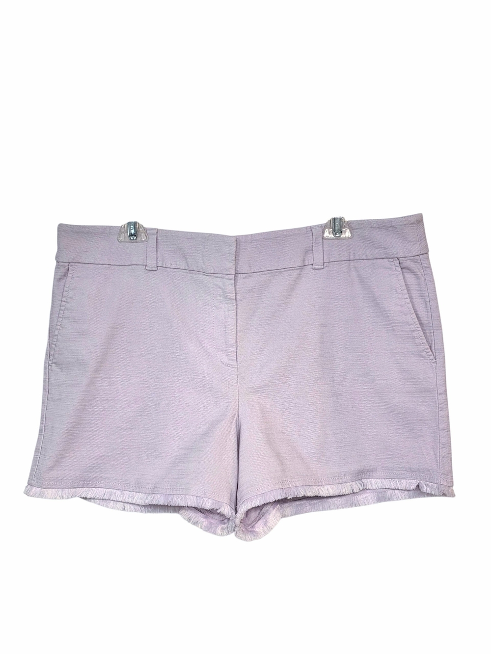 LOFT Frayed Hem Shorts | Light Lavender | Size 14 | 4” Inseam